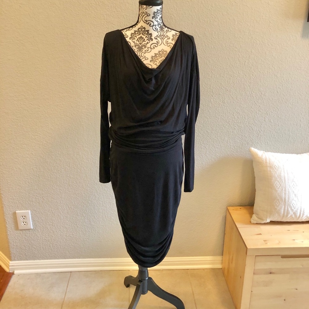 Athletica Solstice Black Long Sleeve Dress